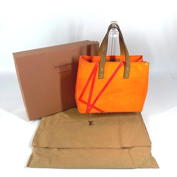 LOUIS VUITTON M91905 MonogramVernis Fluo Lead PM Hand Bag Tote Bag - Picture 1 of 16